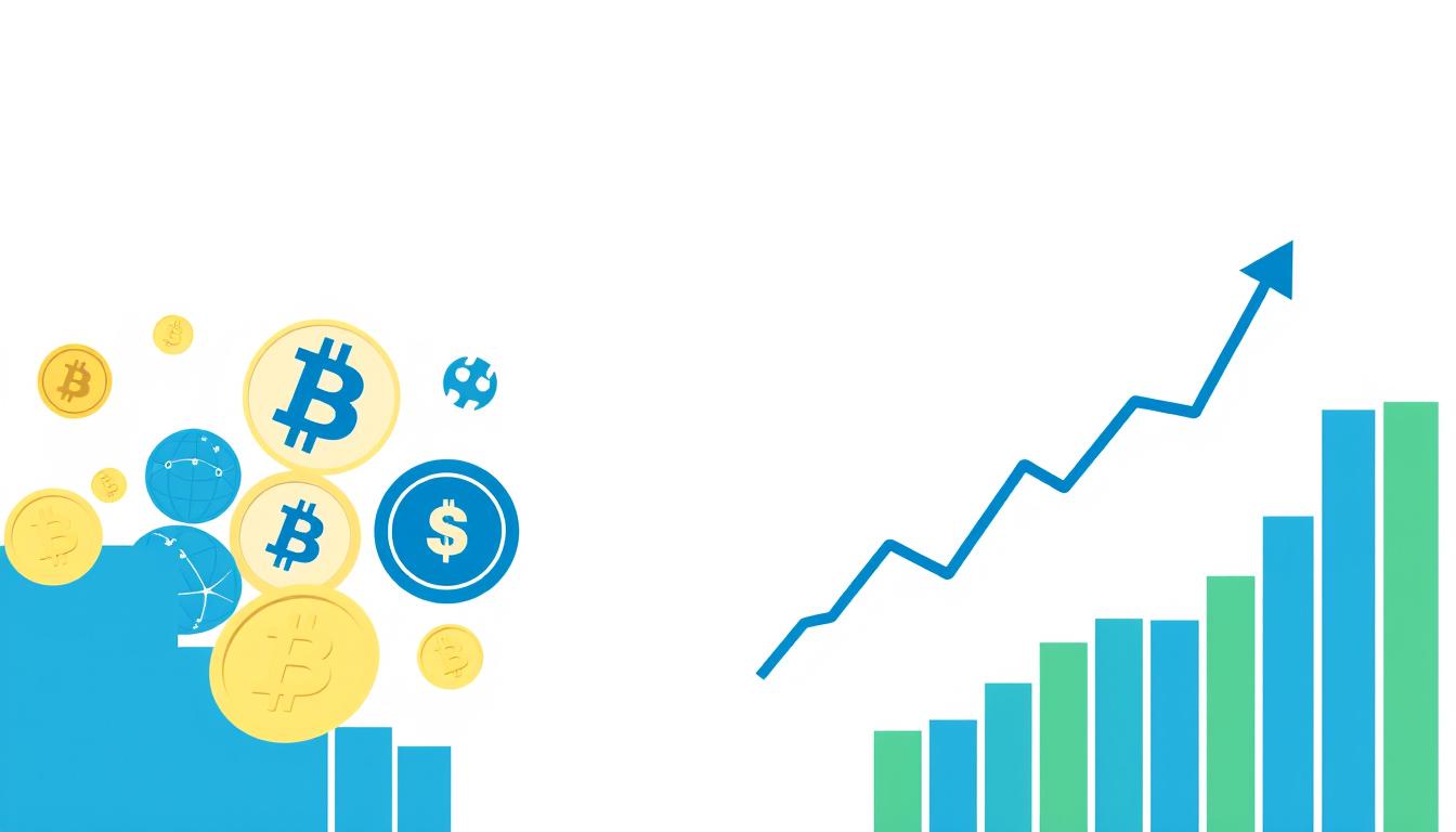 Crypto vs Stocks comparison showing Bitcoin and stock market charts