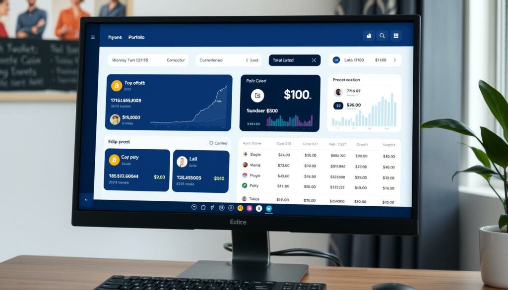 Diversified crypto portfolio showing growth to $100 Diversified crypto portfolio showing growth to $100