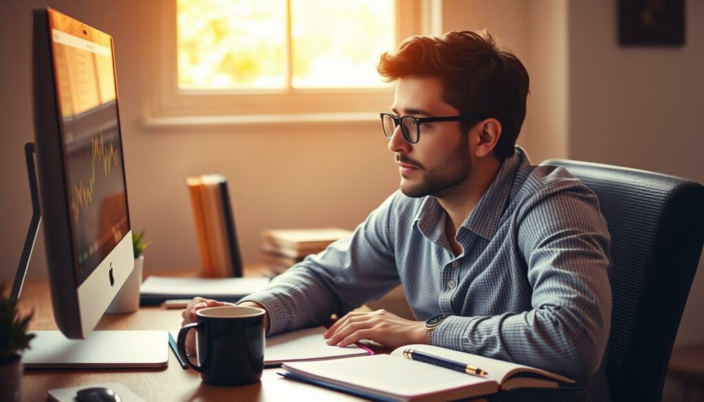 Person researching answers to common crypto investing questions Person researching answers to common crypto investing questions