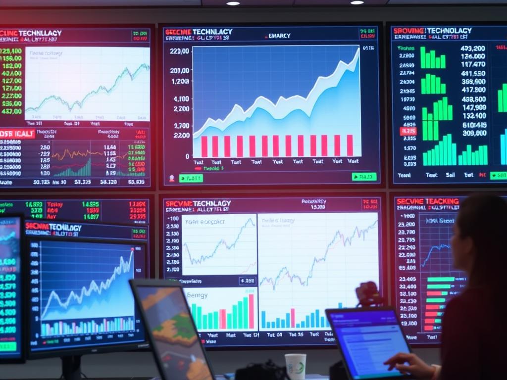 Stock market trends and analysis showing growth sectors